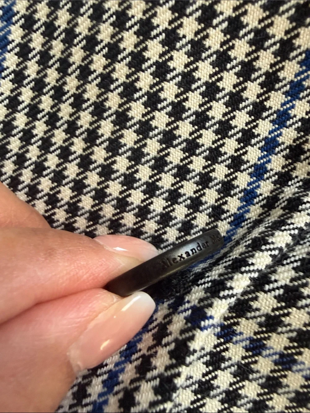 Alexander McQueen Made in Italy Houndstooth Print Blazer/Coat Size 42